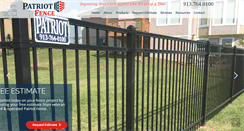 Desktop Screenshot of patriotfencekc.com